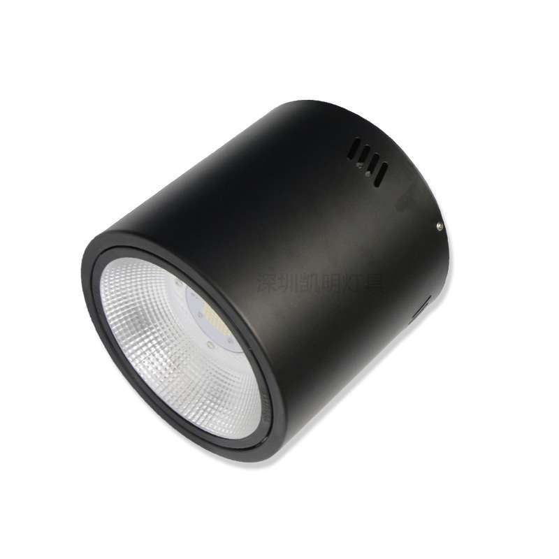 中庭led筒灯60w80w100w明装吸顶筒灯 白色/黑色可选 可调光筒灯