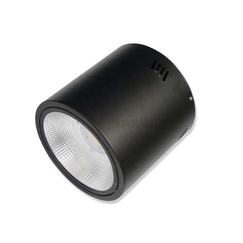 中庭led筒灯60w80w100w明装吸顶筒灯 白色/黑色可选 可调光筒灯