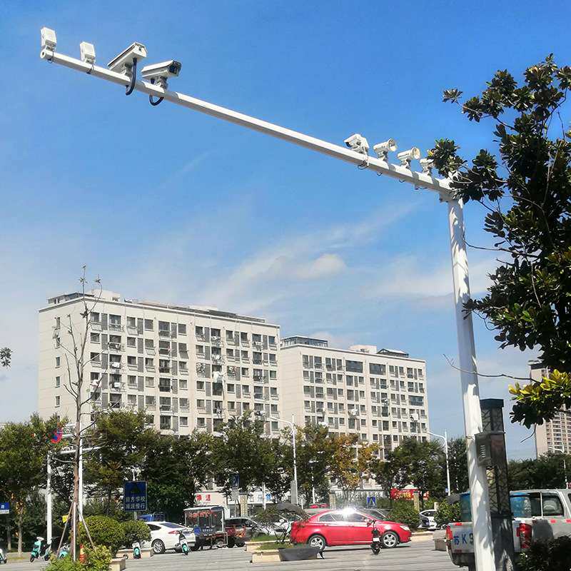 监控杆生产厂家 不锈钢交通监控立杆 八角监控杆 高速L型户外道路