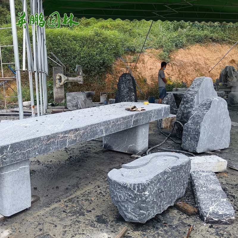 造型黑山石 汕头园林景观石材 定 制设计营造日式风格宁静花园