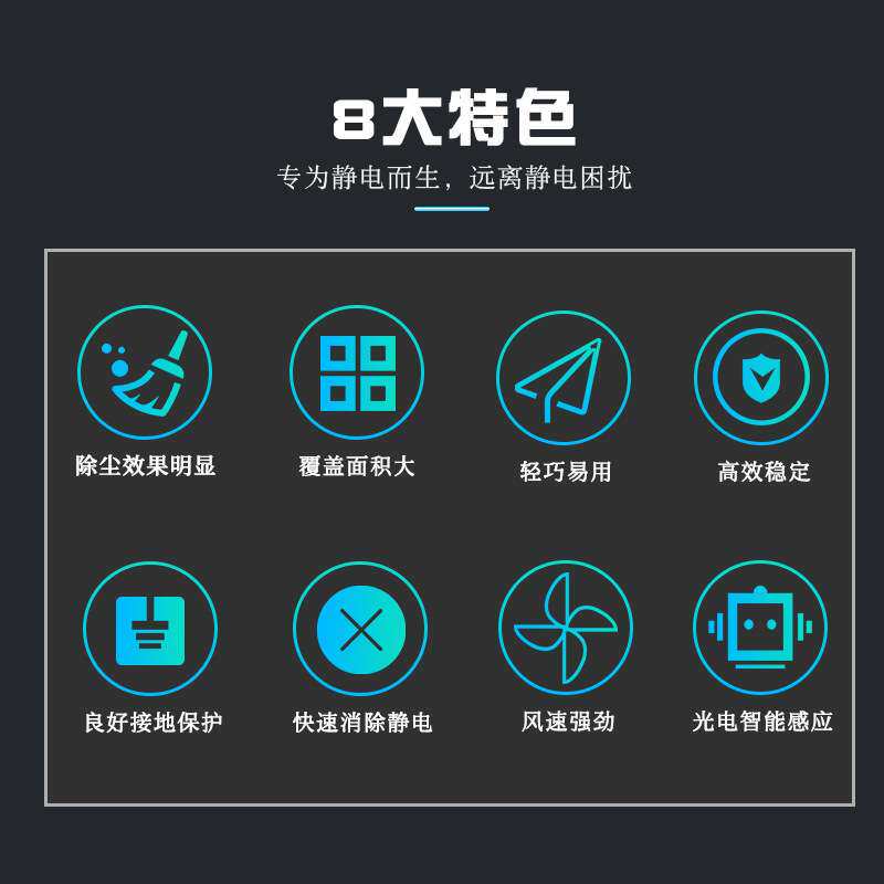 HK-103防静电三头悬挂式离子风机工业除静电离子风扇除风机两头