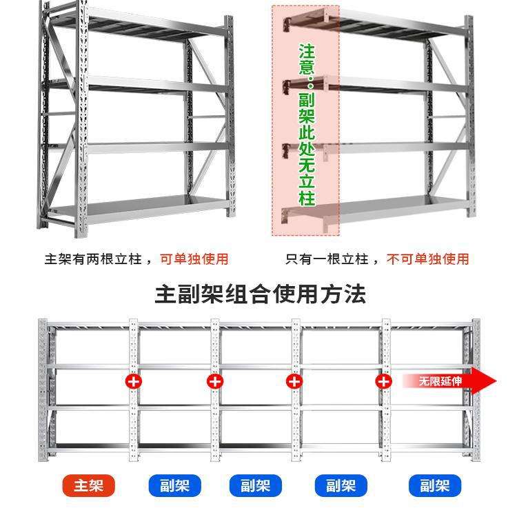 304不锈钢l型货架转角置物架多层直角家用储藏间收纳架仓库储物架图片