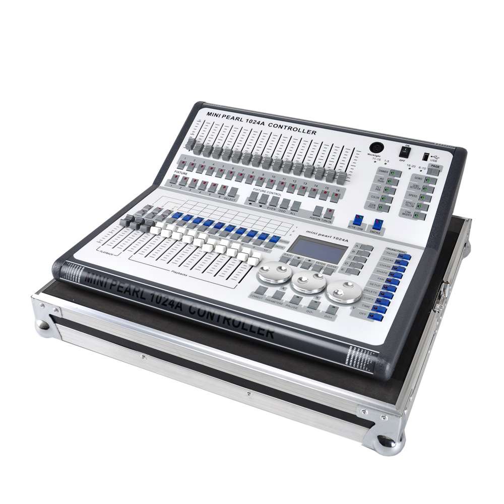 迷你珍珠1024舞台灯光专业控台 折弯机箱多角度 支持Midi音乐同步