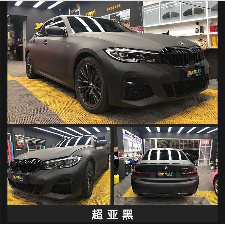 卡莱斯工厂钢琴黑改色膜黑武士陶瓷黑超哑黑全车车膜改装车身贴膜