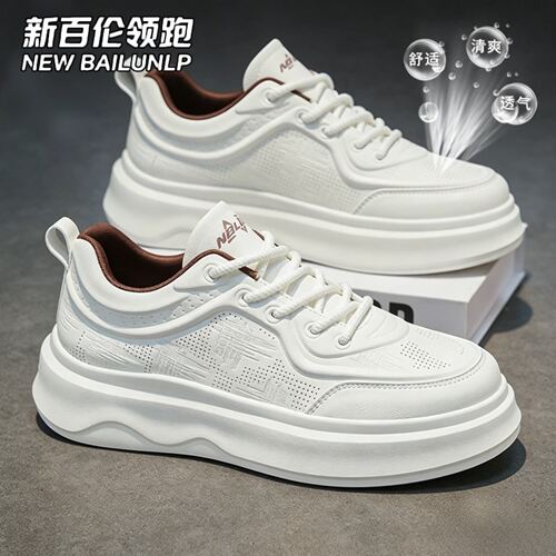 新百伦领跑增高透气男士小白鞋子