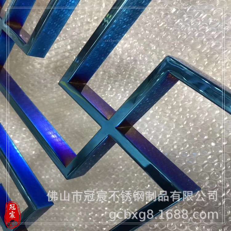客厅中式不锈钢屏风真空电镀钛金 南京KTV玫瑰金不锈钢屏风花格