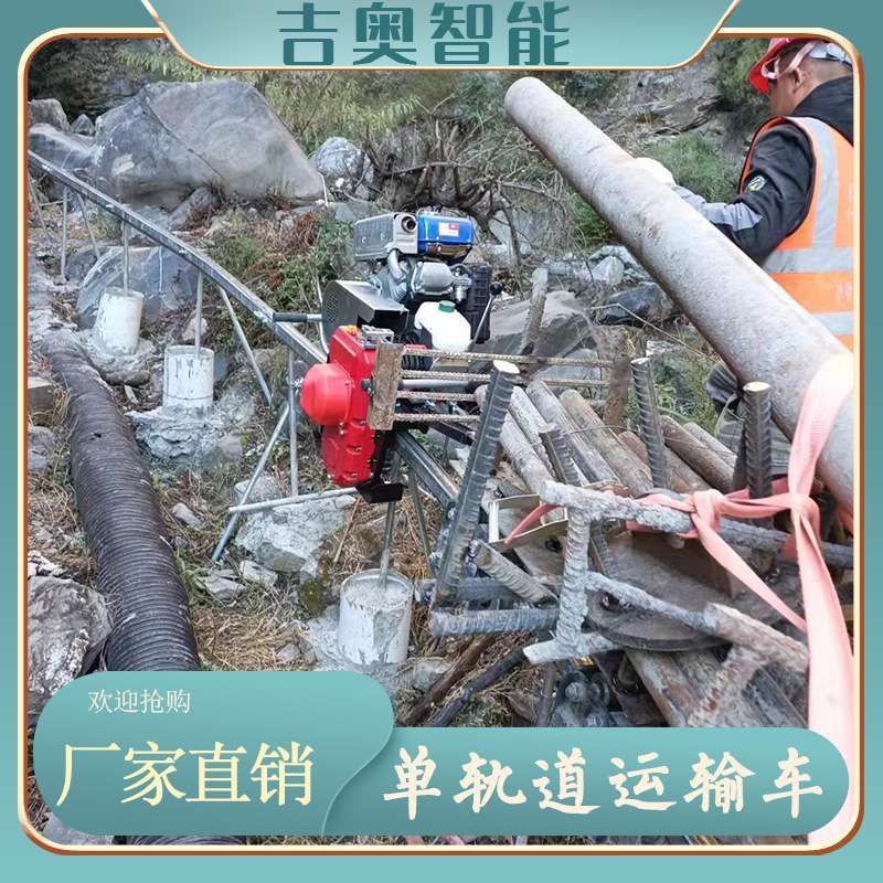 山地果园茶园单轨道运输轨道车多功能农用自走式大马力单轨运输车