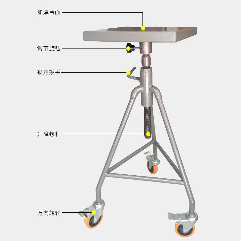 陶艺转盘美院雕塑专业人体头像旋转升降台景德镇铁质40cm可调转台