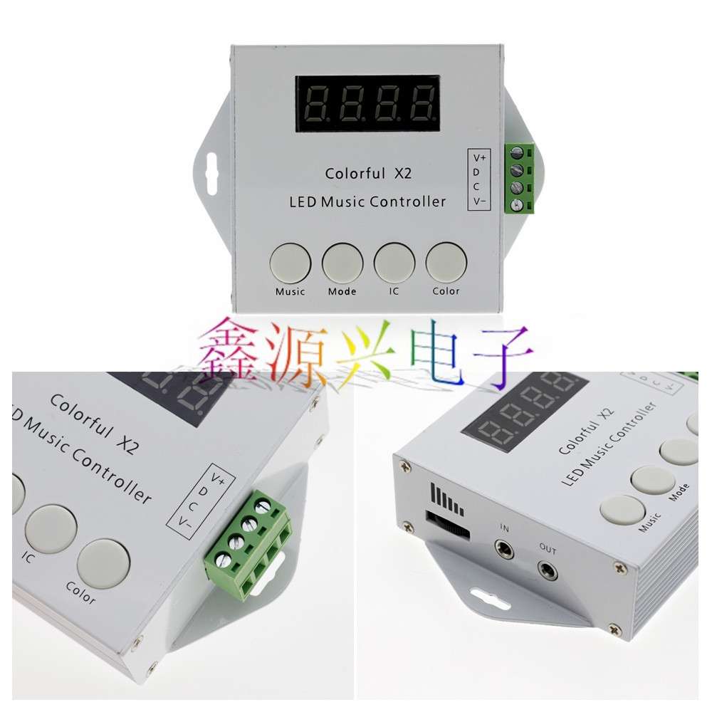 1903/2811/6803/2812IC跑马流水幻彩LED灯条音乐控制器半触摸声控