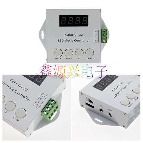 1903/2811/6803/2812IC跑马流水幻彩LED灯条音乐控制器半触摸声控
