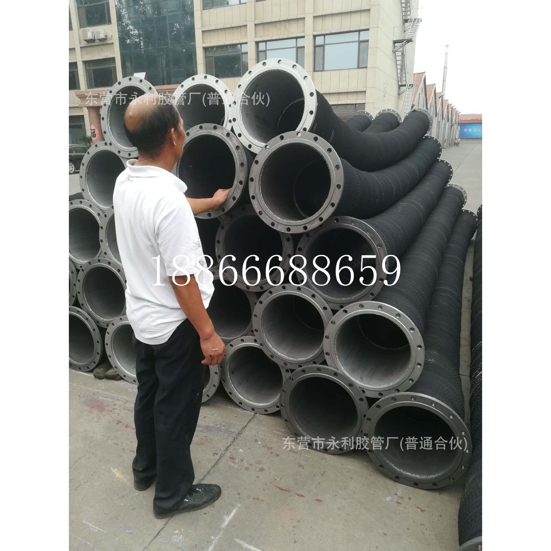 400-1500mm输水抽沙吸排泥 高压耐磨胶管大口径高压法兰橡胶管