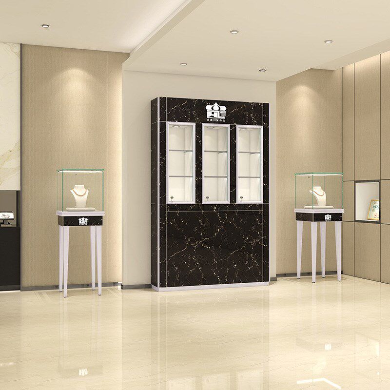 新款背柜高柜 珠宝商品玻璃橱窗展柜 简约玉器饰品靠墙展示柜台