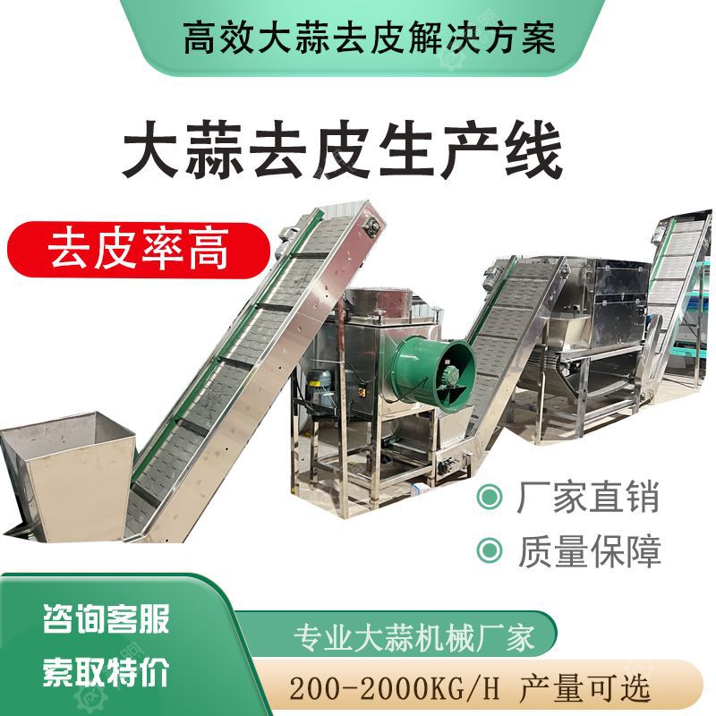 厂家供应全自动大蒜脱皮生产线设备蒜米色选去皮机无损蒜米供应商