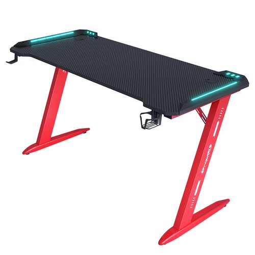 外贸电脑游戏桌台式家用gaming desk电竞桌组合RGB氛围灯