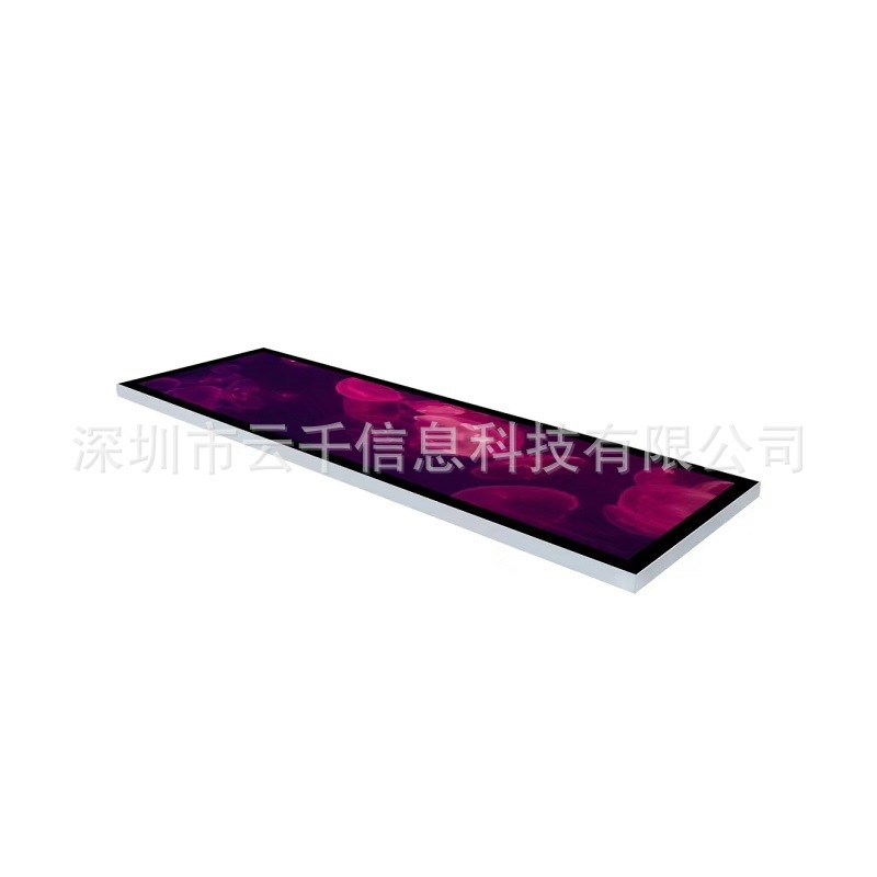 多尺寸条形屏广告机 方形圆形异形显示屏 智O慧货架长条促销广告