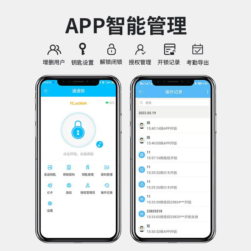 老式防盗门智f能牛头锁指纹锁密码锁家用电子智能门锁出租房铁门