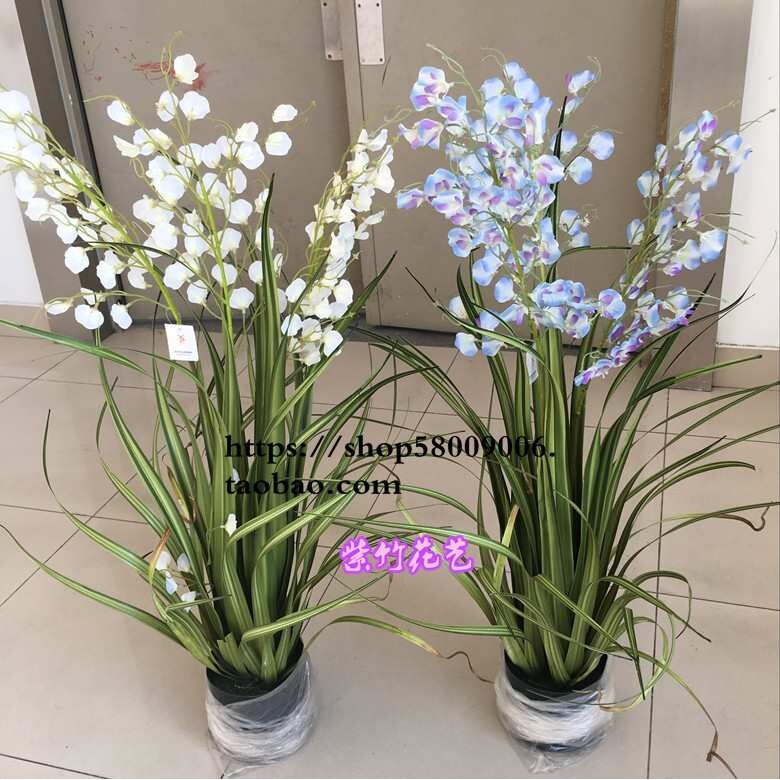 环保仿真孔雀兰水草/绿植水生植物落地假树绿植套装 狗尾草摆放花