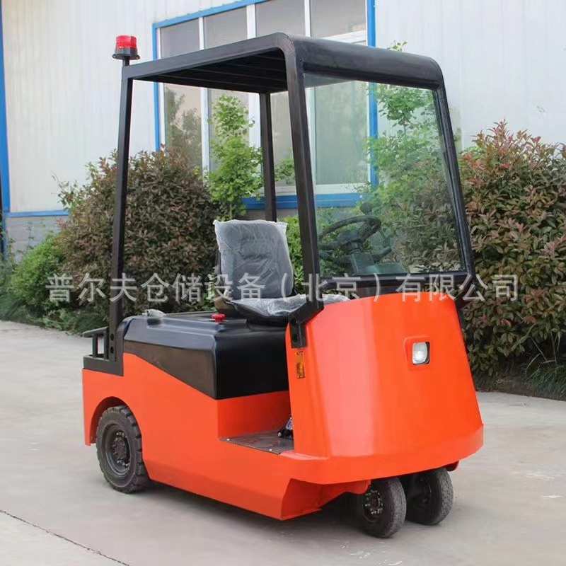 电动牵引车a字架拖头三轮牵引车物流机场牵引头同轨迹挂车