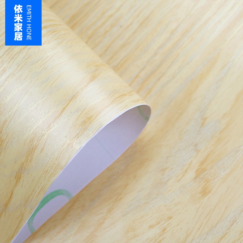 加厚自粘木纹贴纸墙纸衣柜家具翻新贴防水K防潮墙贴黄橡仿木相框