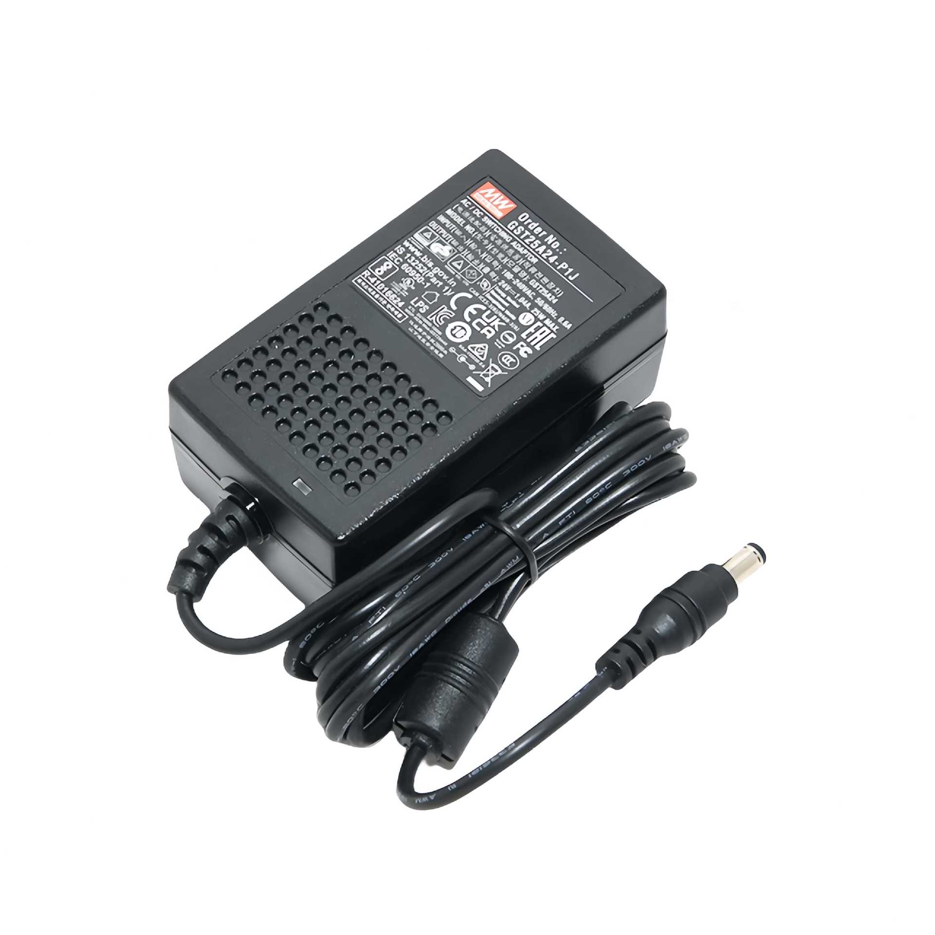 明纬电源GST25A05-P1JAC-DC高信赖性绿色工业用25W适配器