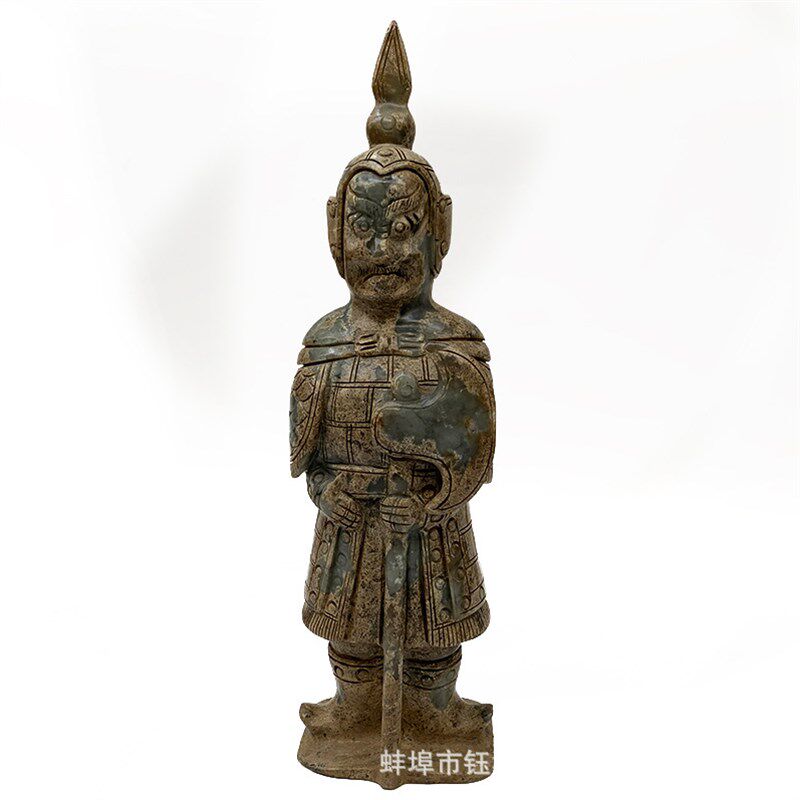 钰程本命b年玉器 高32厘米战汉古玉老玉门神摆件复古收藏古董古玉