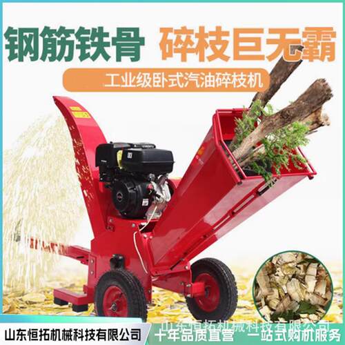 电动碎枝机可移动果园树枝粉碎机干湿枝条打碎机林园树枝粉碎机