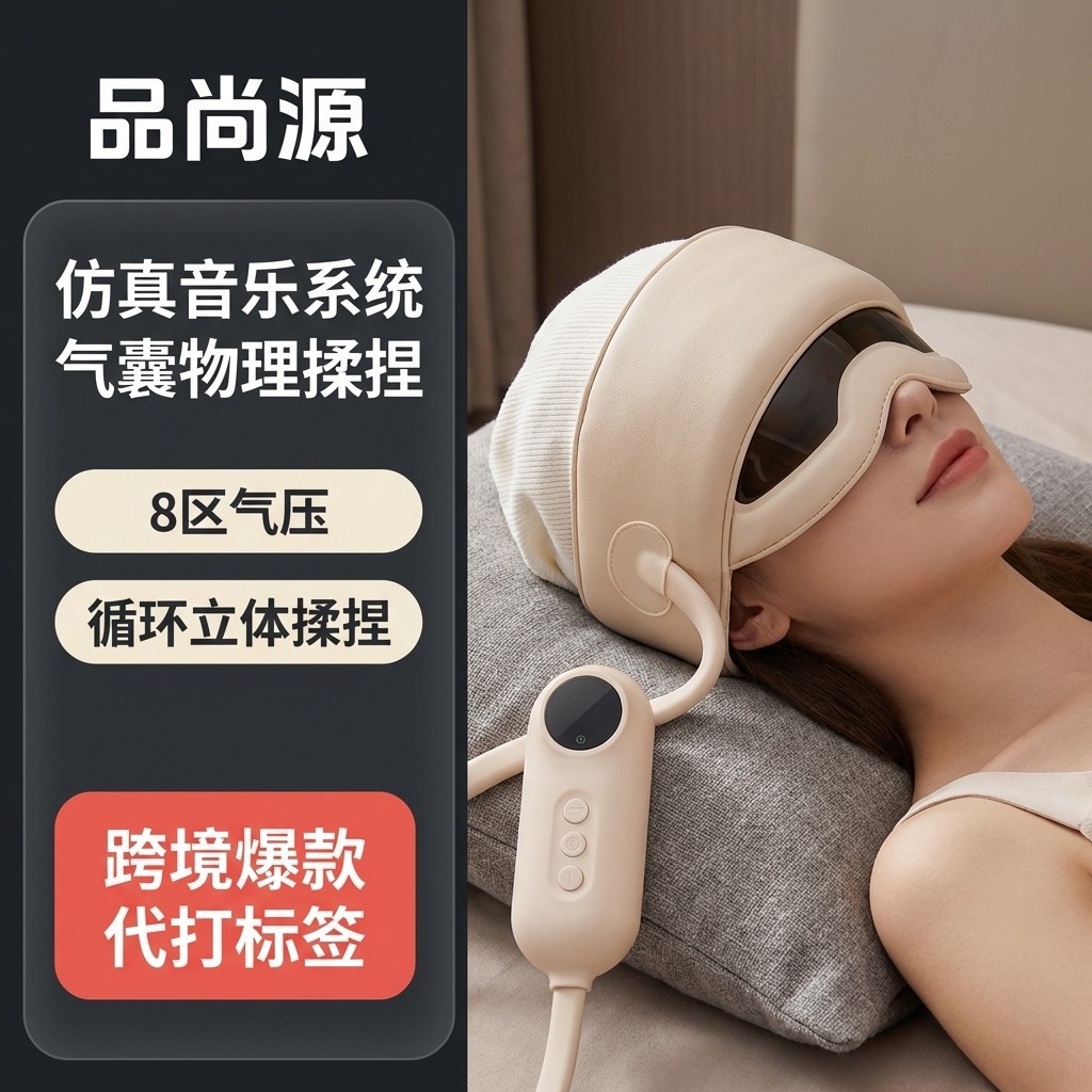 新款头眼一体按摩器热敷助眠神器按摩器全自动家用电动头部按摩器