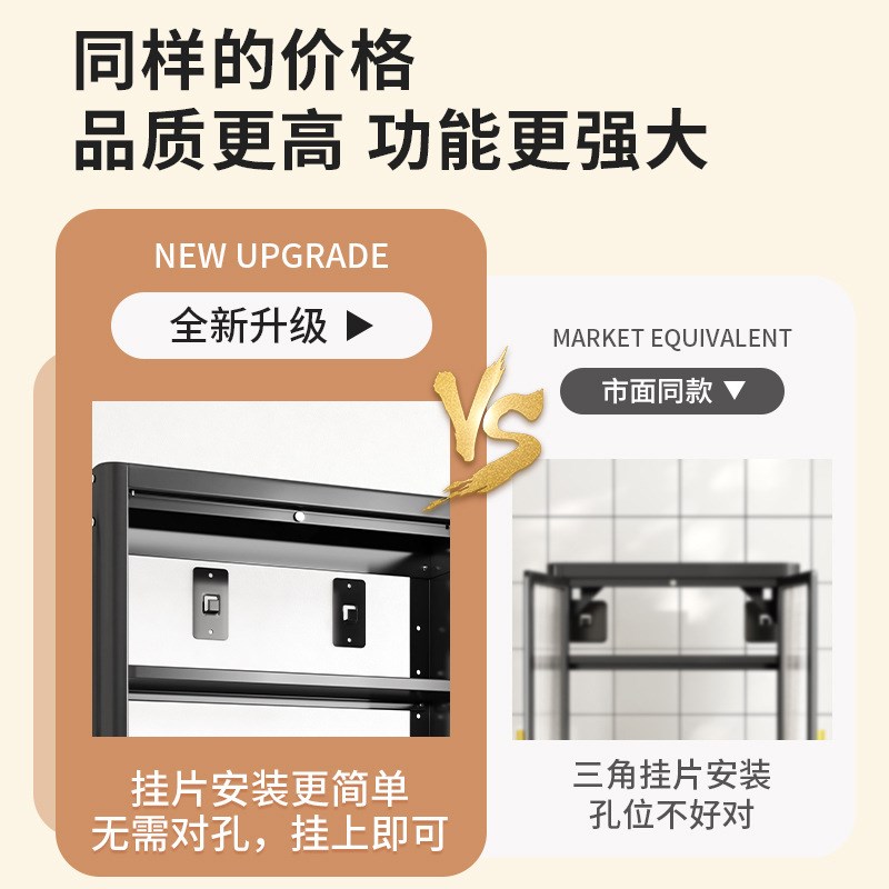 新品新品厨房调料置物柜壁挂式多功能调味品架油盐酱Y醋调料罐收