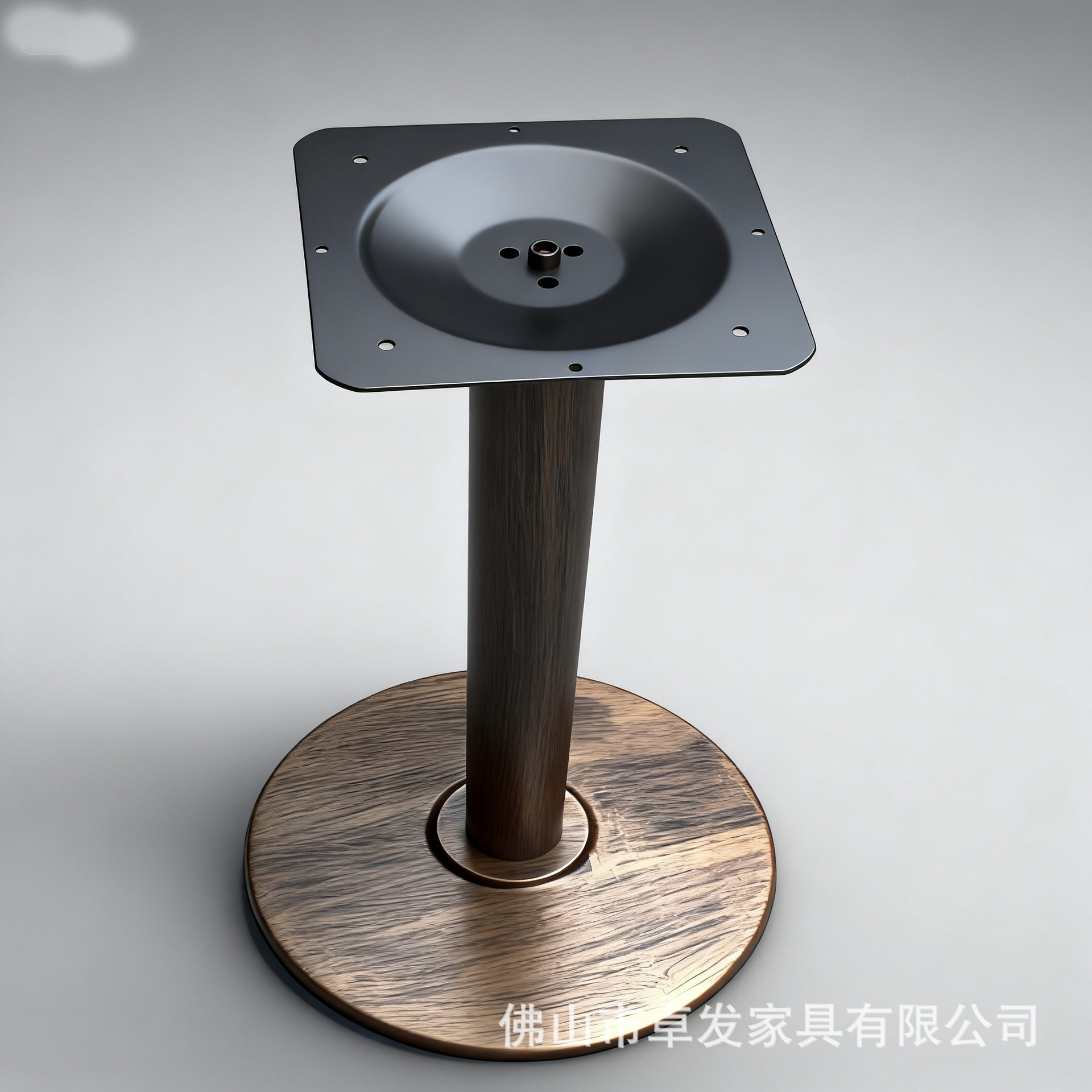 源头工厂直销仿古金属桌脚重型铁艺家具桌腿加粗管腿仿古桌脚