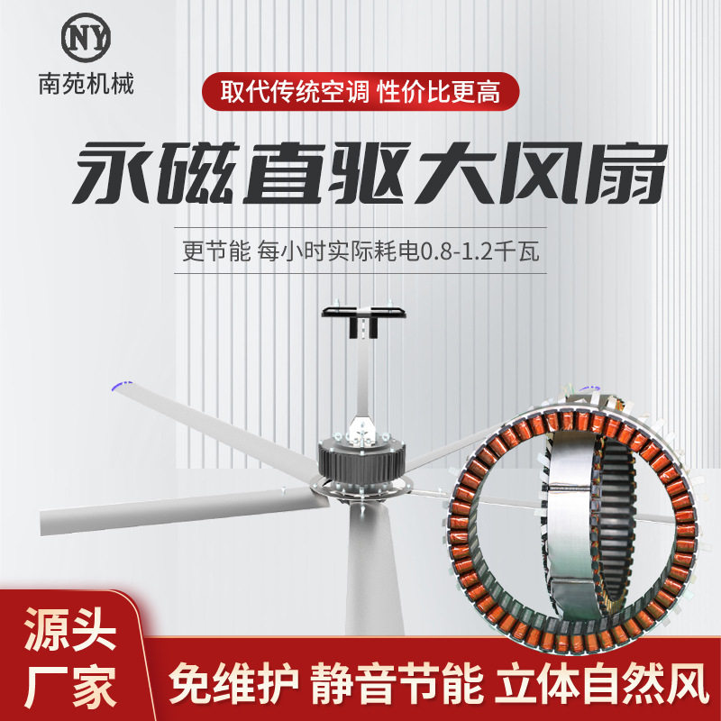 工业大吊扇 7.3米工厂车间仓库体育馆场超大型 永磁节能降温大风