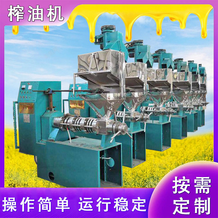 全自动螺旋榨油机冷热两用多功能榨油机商用菜籽葵花籽液压榨油机