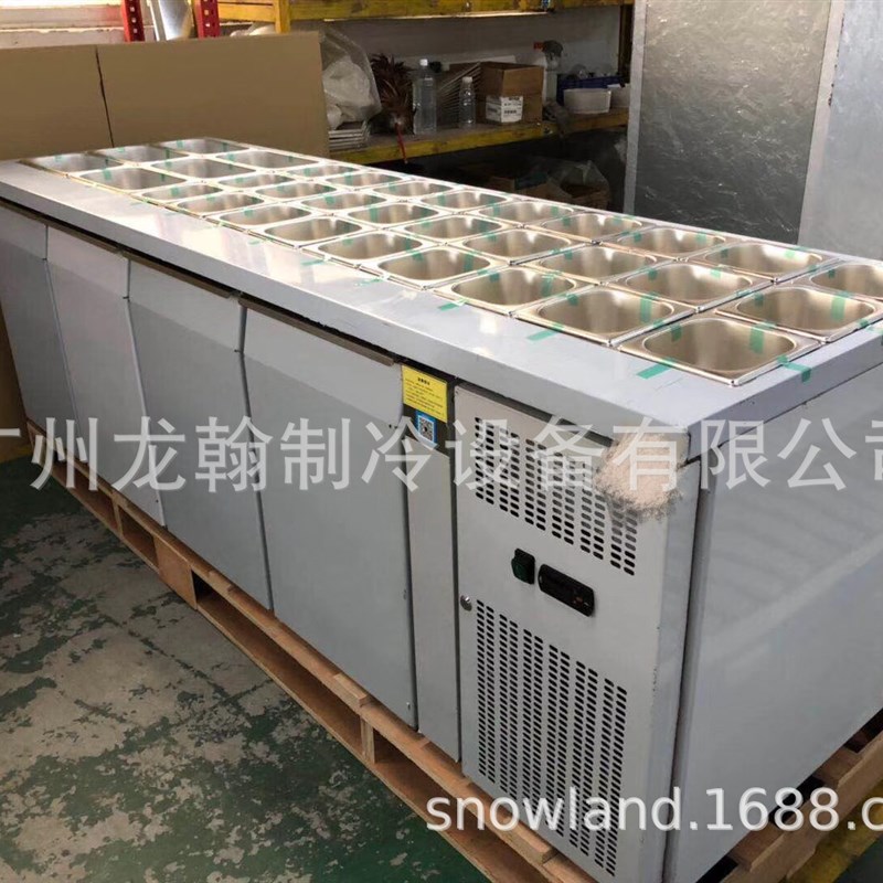 广州直销b不锈钢披萨台 沙拉操作台 冷藏保鲜柜 沙拉台 披萨台