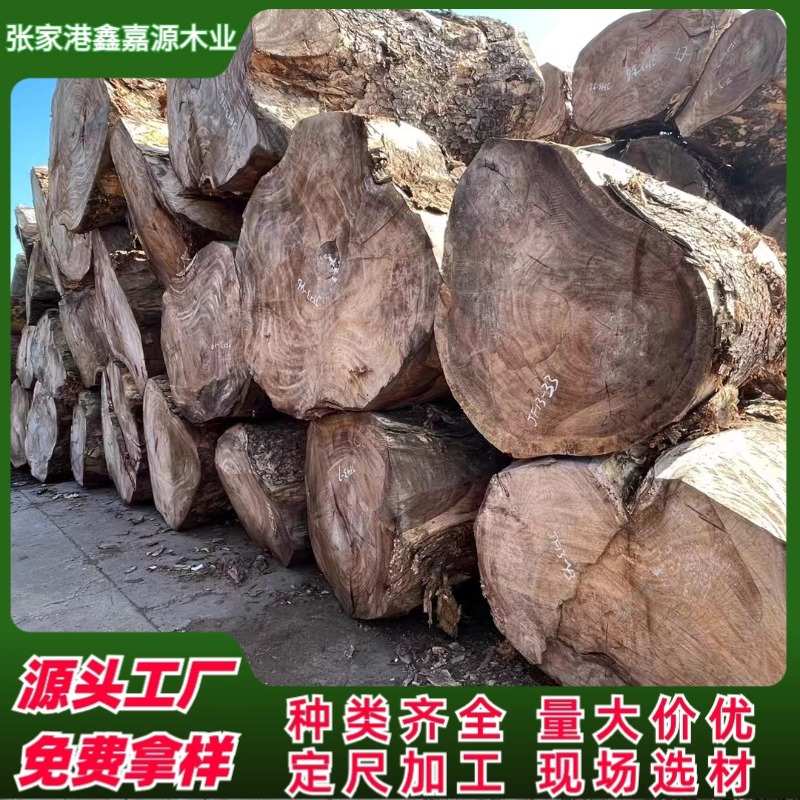 黑胡桃原木规格料 黑胡桃大板 南美胡桃木琥珀木 地板木料家具料