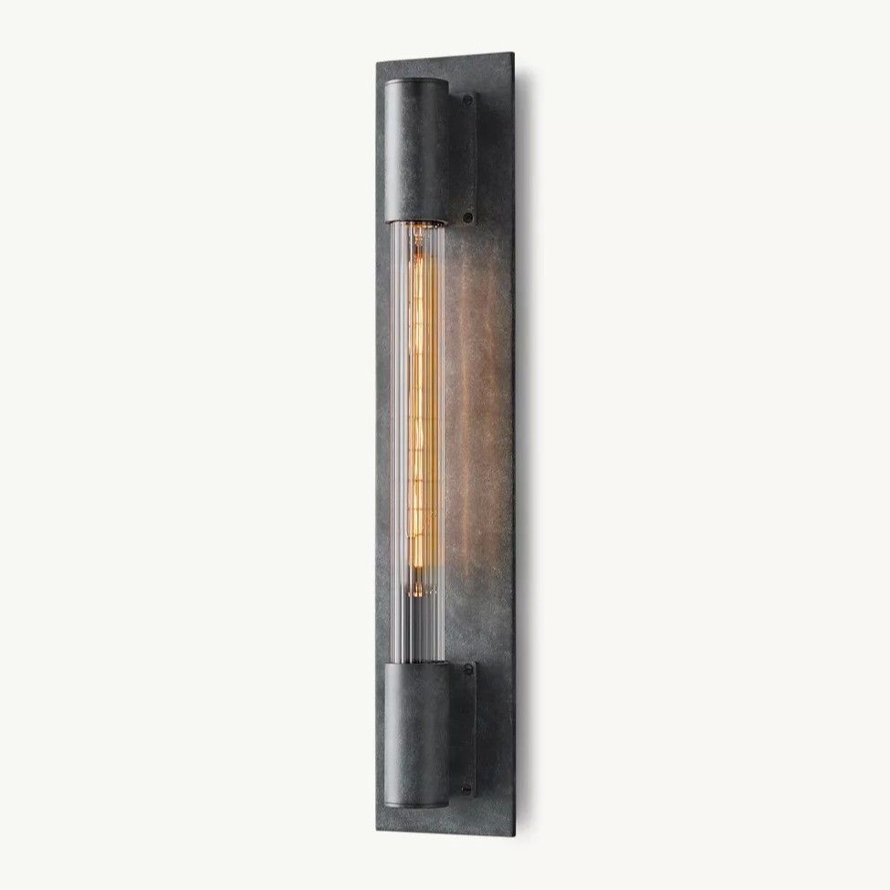 复古工业风太阳能防水外墙壁灯