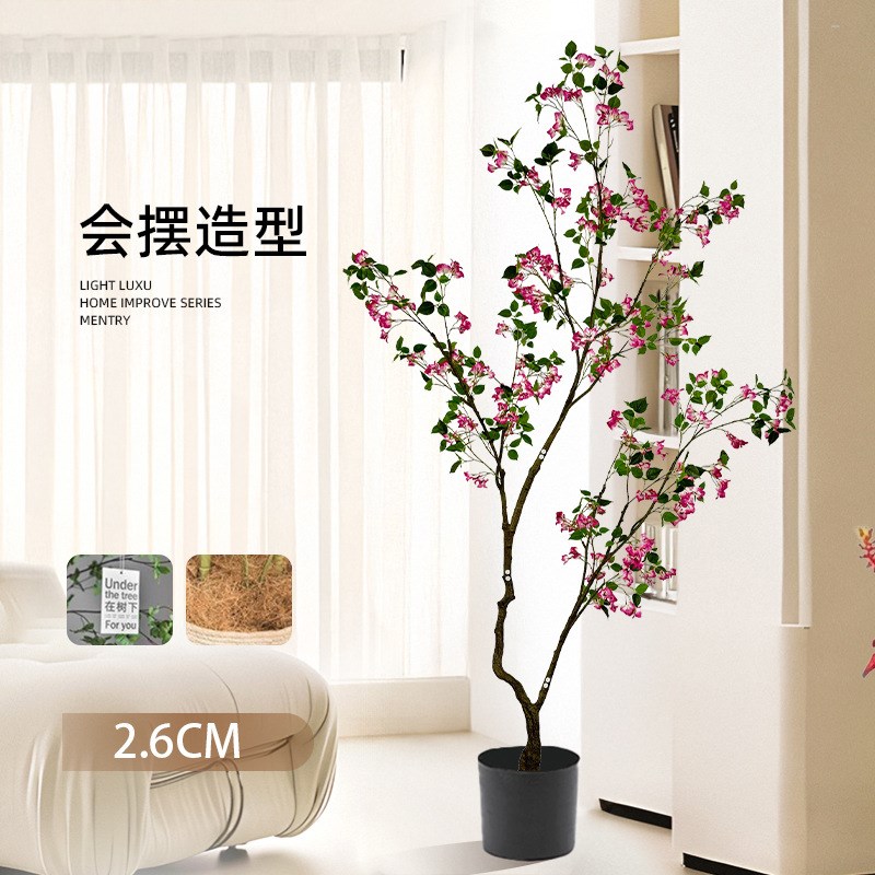 热销仿真大型橄榄树s绿植盆栽芙蓉花居落地摆件室内装饰