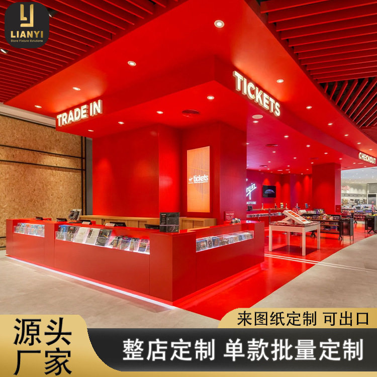 商场商店展示柜收银柜台小饰品货架展台靠墙产品展示柜高柜整店定