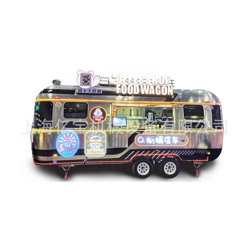 上海牵引快餐车房车移动餐车景点车餐饮美食车cart for sale