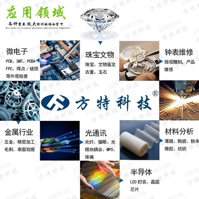 方特直销 专业高清高倍双/三目40-1600倍 电子V光学生物显微镜