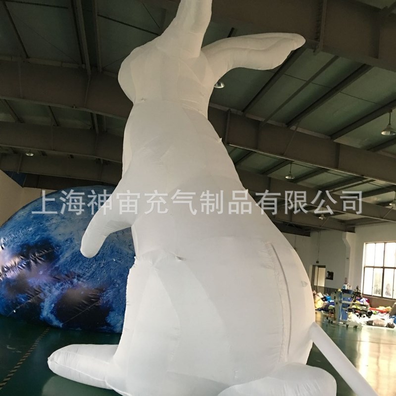 充气月兔发光的玉兔s和月球中秋节灯光气模月球月亮