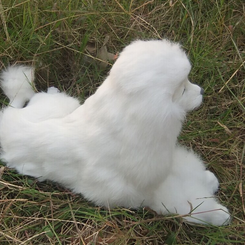 艺宏 直销 仿真贵妇犬 狗 手工制P作 工艺品 摆件