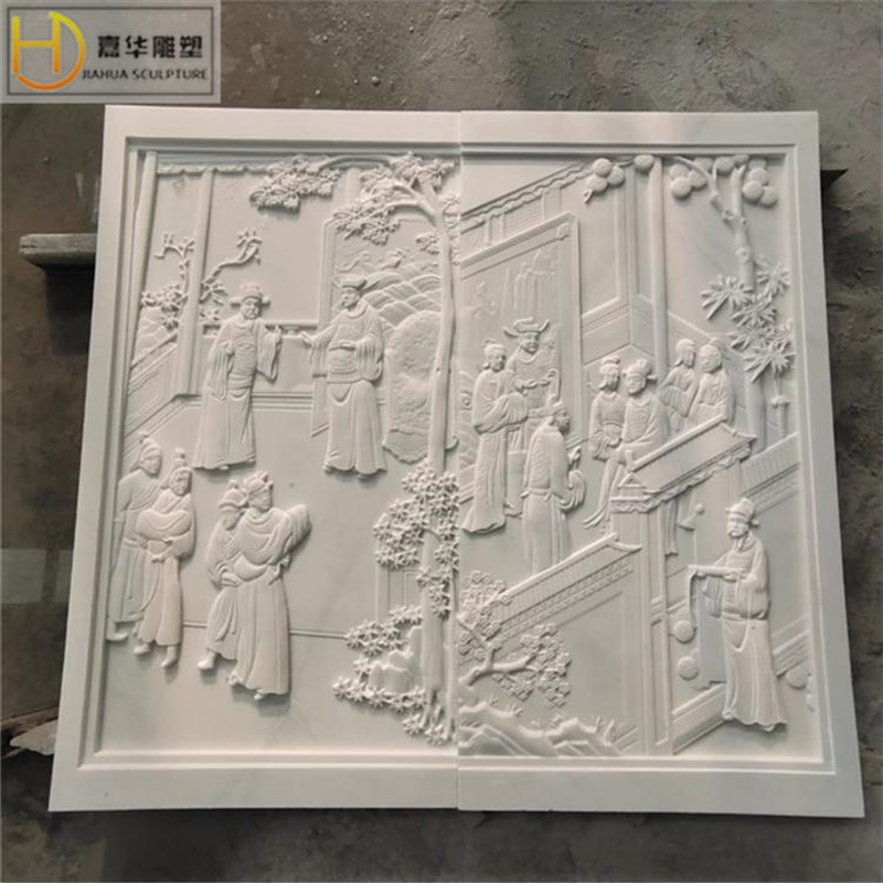 汉白玉浮雕古f代人物大理石墙壁浮雕砂岩浮雕石雕石材浮雕壁画雕