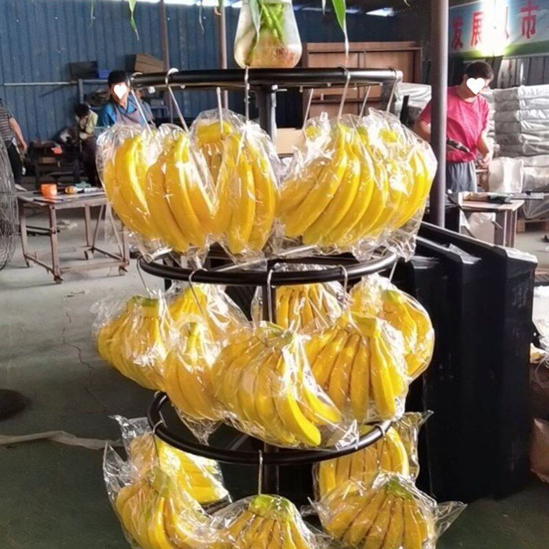网红香蕉架创意香蕉串客t厅超市挂架金属新款立式旋转榴莲陈列架