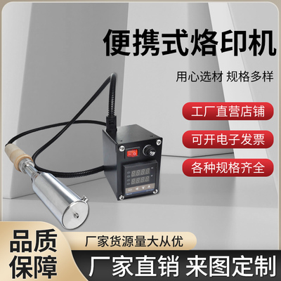 2蛋0W可调温电烙皮烘焙0糕烙印铜模烫金铁革木头商标手持式烫印