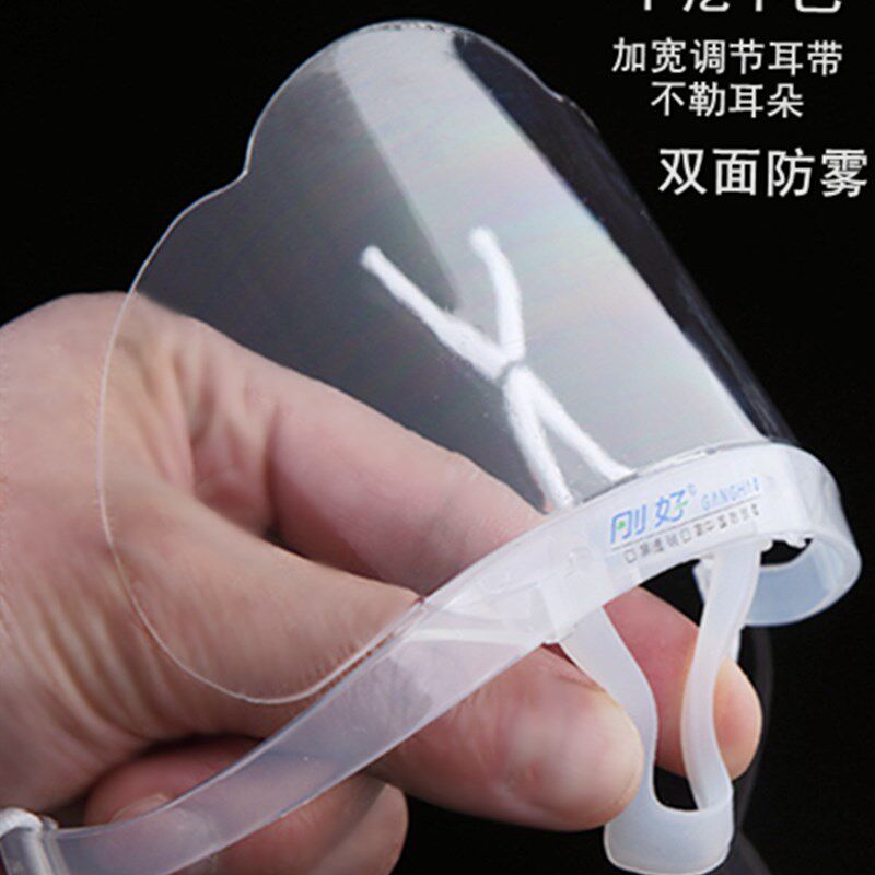 透明口罩防雾舒厨硅胶透适餐饮烘焙防护可水洗口屏塑料气房防口水