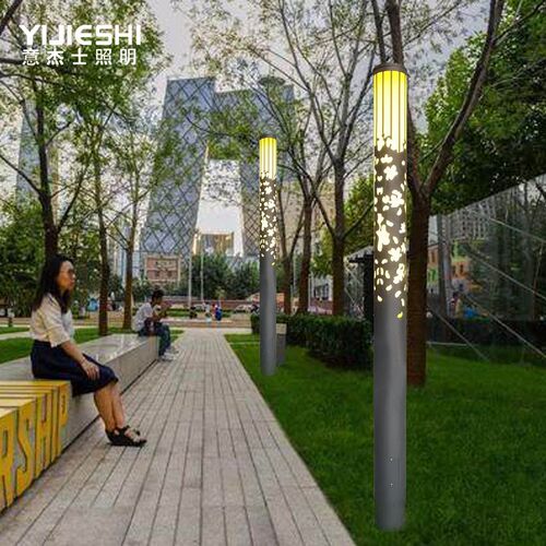 4M圆柱形景观灯售楼部门口亮A化立柱灯小区现代步道路灯庭院灯柱