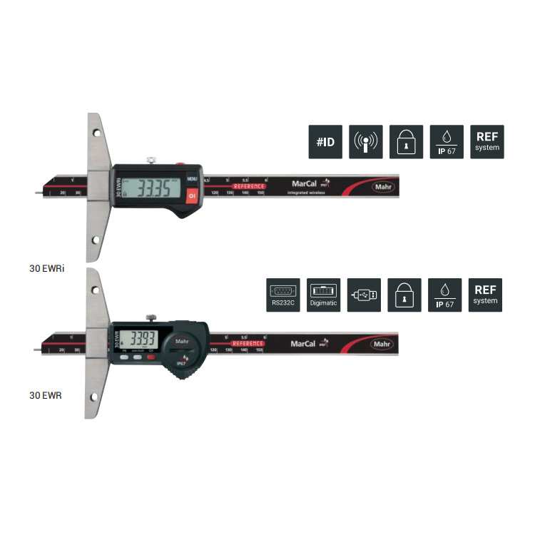 德国马尔30EWR数显深度卡尺0-200mm 货号4126652