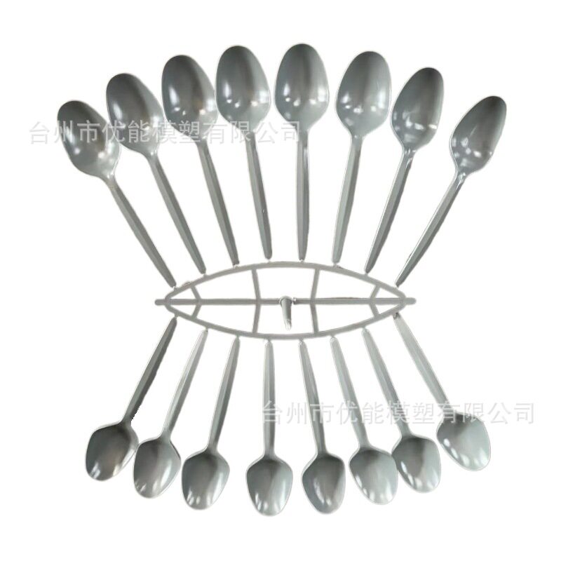 注塑模具工厂一次性塑料勺子模具刀叉勺注塑模具加工塑胶餐具开模