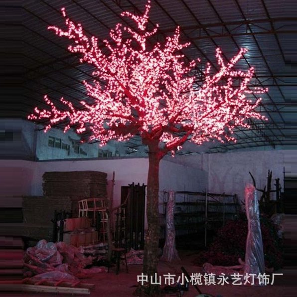 5.5米LED仿真桃花树灯婚庆