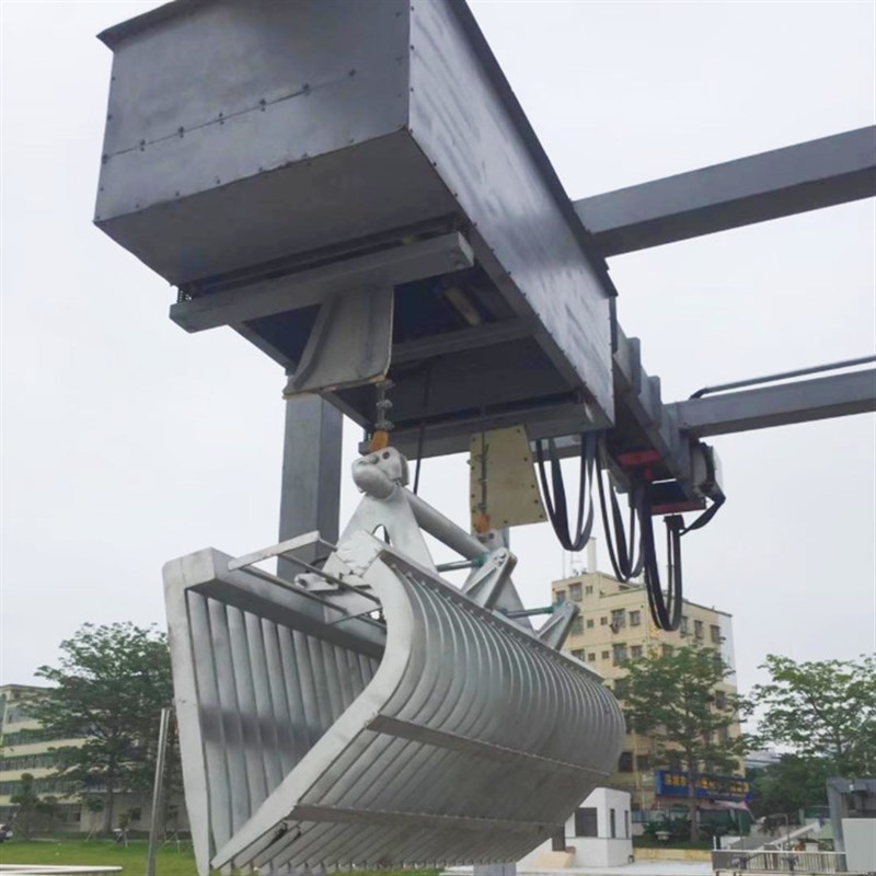 移动式液压抓斗清污机q雨水泵站拦污栅自动回转式细耙齿格栅清污