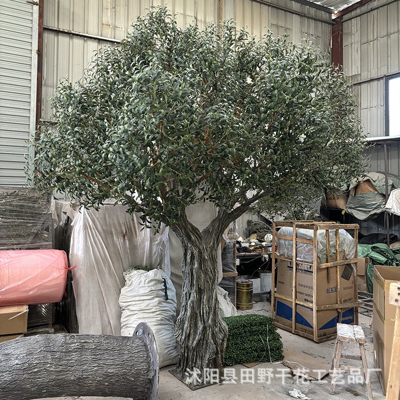 仿真橄榄树大型落地仿生绿植景C观装饰橱窗造景假树仿真橄榄树
